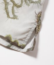 Tempalay×MR.OLIVE「CACTUS COLLAGE ALOHA SHIRT」（ベージュ / 裾スリット）