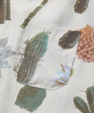 Tempalay×MR.OLIVE「CACTUS COLLAGE ALOHA SHIRT」（ベージュ / ポケット）