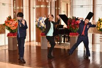 左から中島健人（Sexy Zone）、大野智（嵐）、岡村隆史（ナインティナイン）。(c)日本テレビ
