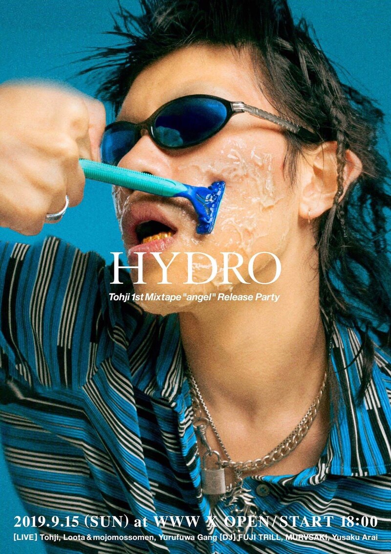 「HYDRO -Tohji 1st Mixtape "angel" Release Party-」告知ビジュアル