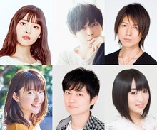 左上から時計回りに上坂すみれ、梶裕貴、神谷浩史、小松未可子、下野紘 、悠木碧。(c)テレビ東京