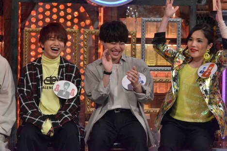 左から花村想太、工藤大輝、平野ノラ。