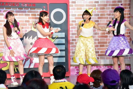 「『ちびまる子ちゃん』30周年アンバサダー・ももいろクローバーZ夏休みトークイベント」の様子。