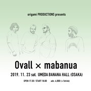 「origami PRODUCTIONS presents Ovall × mabanua」告知ビジュアル