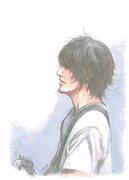 日向武史が描き下ろした山中さわお(the pillows)。