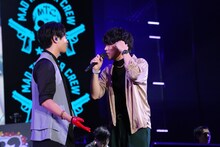 入間銃兎を演じる駒田航と観音坂独歩を演じる伊東健人。（撮影：田浦ボン、キシノユイ、渡辺慎一）