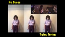 No Buses「Trying Trying」ミュージックビデオのワンシーン。