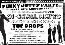「～Oi-SKALL MATES presents～『PUNKY NUTTY PARTY Vol.9』x  FEVER 10th ANNIVERSARY」フライヤー