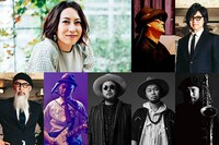 一青窈とセッションバンドメンバー。