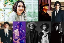 一青窈とセッションバンドメンバー。