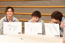 左からカイ、タクヤ、リョウガ。