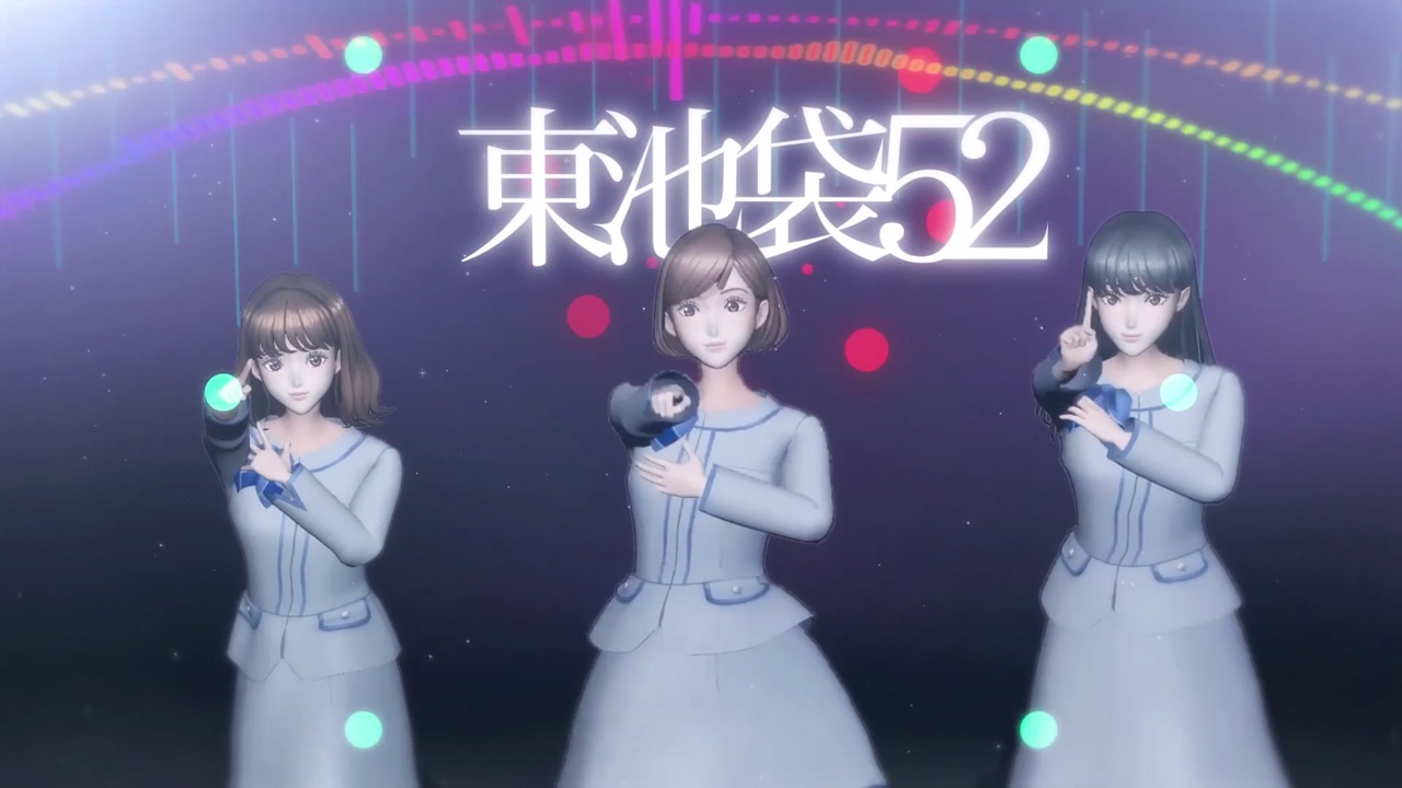 左からVTuberのわかば、あおい、まりん。