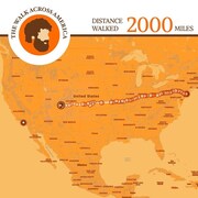 「The Walk Across America」のこれまでの道のり。