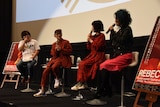 「REBECCA BLOND SAURUS TOUR '89 in BIG EGG-Complete Edition-」上映会より、トークイベントの様子。