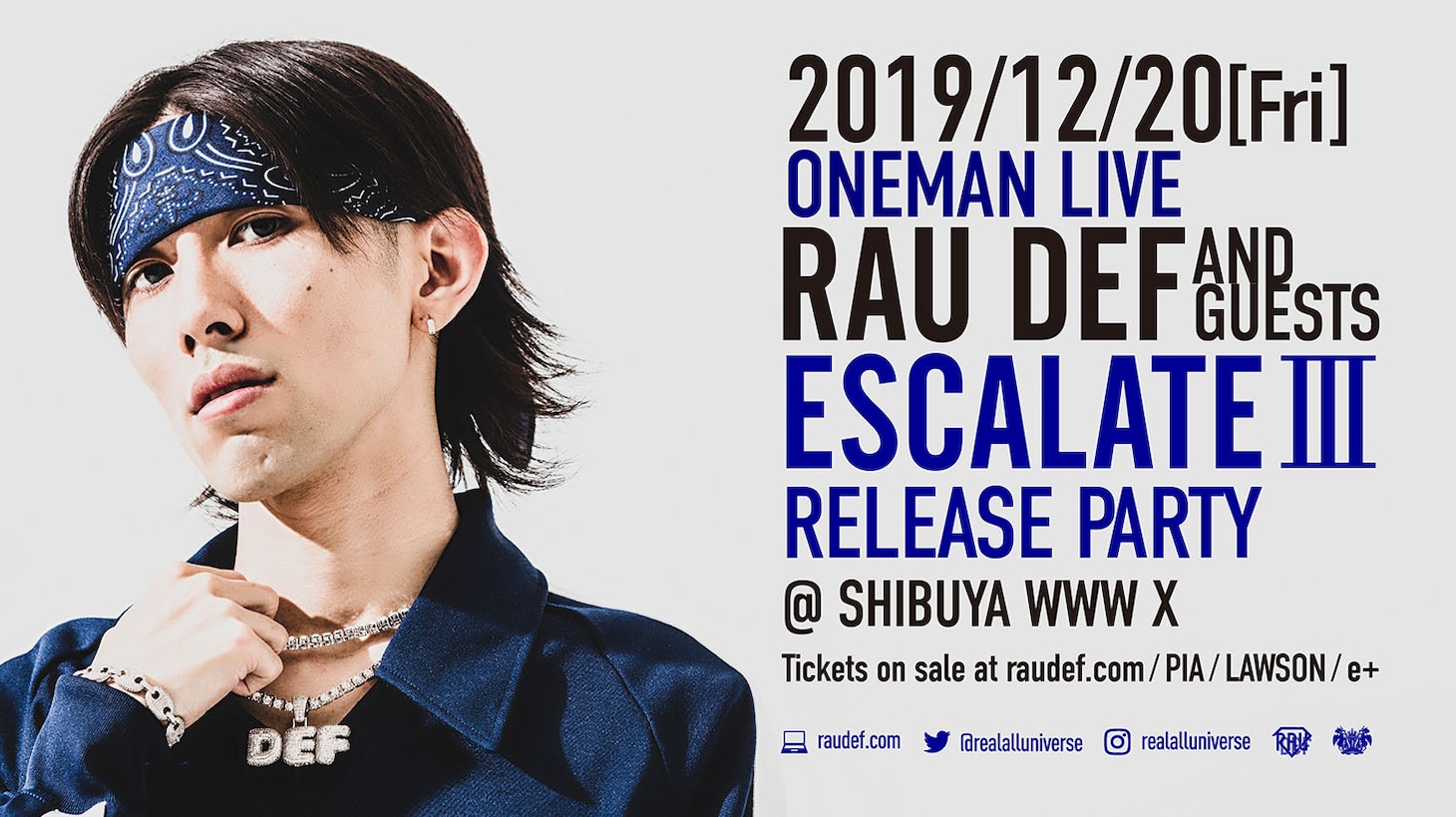 「RAU DEF "ESCALATE III" ONEMAN LIVE」告知ビジュアル
