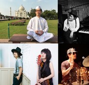 上段左からKAN、伊東ミキオ、高田漣、TOKIE、阿部耕作