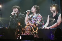 左から三浦大知、BONNIE PINK、KREVA。（撮影：岸田哲平、中河原理英、本田裕二）