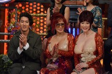 左から尾上右近、叶恭子、叶美香。 (c)日本テレビ