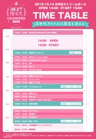 「NEXT IDOL GRANDPRIX 2019 supported by Beauty Park 決勝大会フェス」タイムテーブル