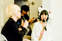 左から成田大致、手塚るみ子。（撮影：タイコウクニヨシ）