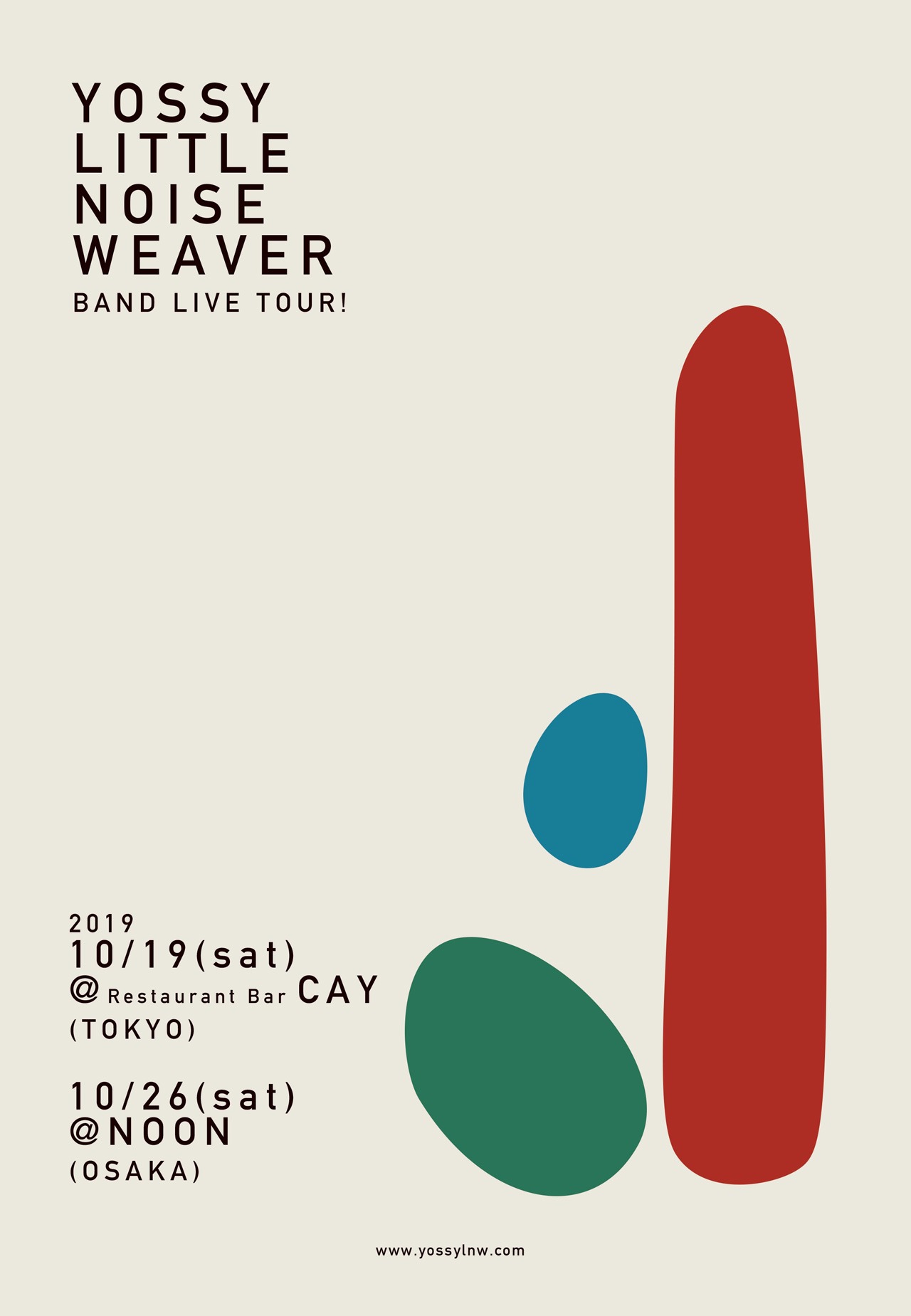 「YOSSY LITTLE NOISE WEAVER BAND LIVE TOUR」フライヤー