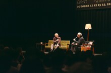 左から川添象郎、細野晴臣。（Photo by Miki Azuma）