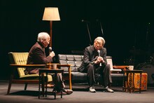 左から川添象郎、細野晴臣。（Photo by Miki Azuma）