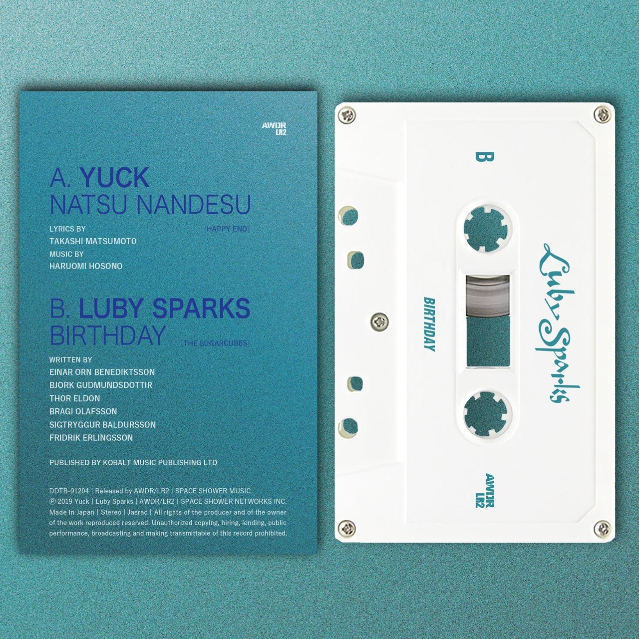 「Yuck X Luby Sparks 2019」の会場で販売されるカセットテープのパッケージ。