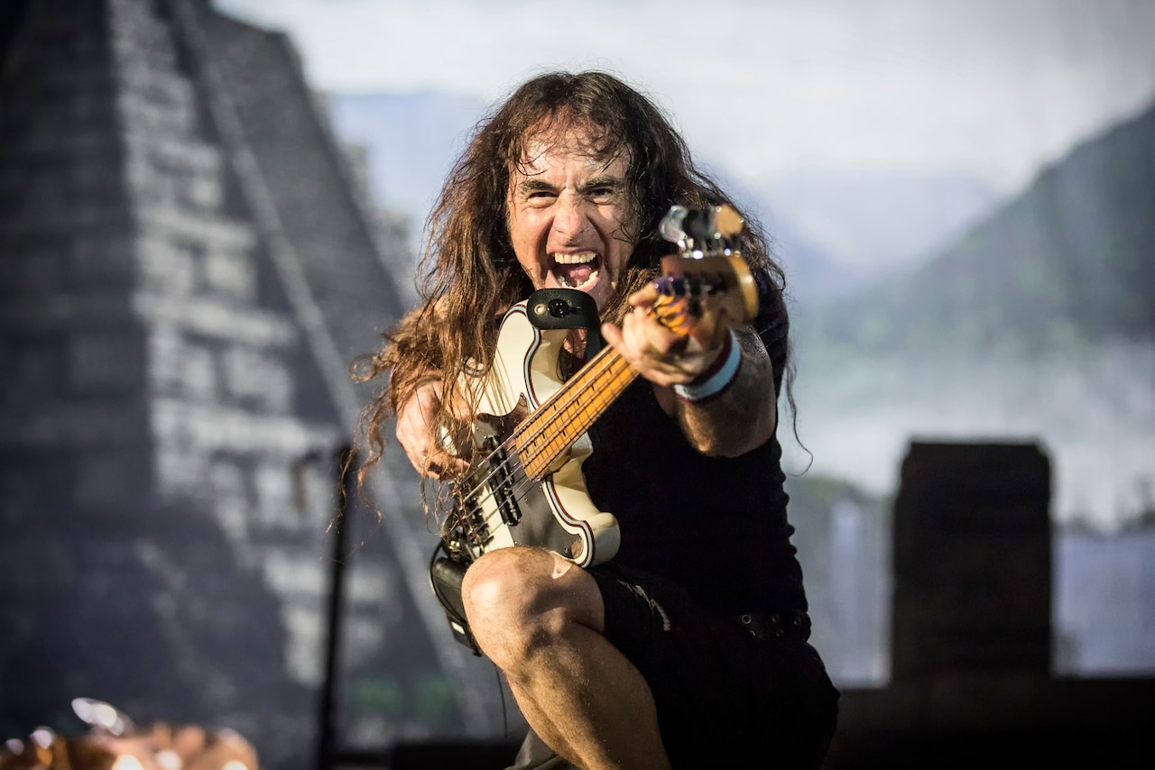Iron Maiden, the English heavy metal band, performs a live concert at Telenor Arenain Oslo. Here bass player Steve Harris is seen live on stage. Norway, 15/06 2016. (c)Terje Dokken / Gonzales Photo / Photoshot / Zeta Image