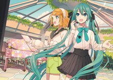 「かわさきジャズ2019 まらしぃ with 初音ミク、鏡音リン piano acoustic live」メインビジュアル Art by iXima (c) Crypton Future Media (c) Subcul-rise Record