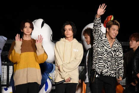 左から吉野北人、川村壱馬、RIKU。