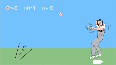 ゲームアプリ「渋谷バッティングセンター」に登場する永野。