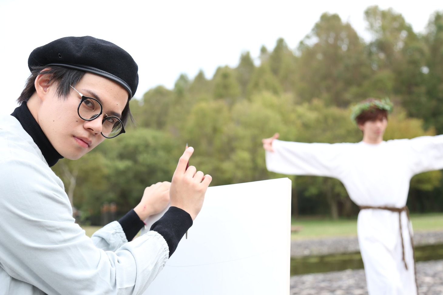 手前からカイ、リョウガ。