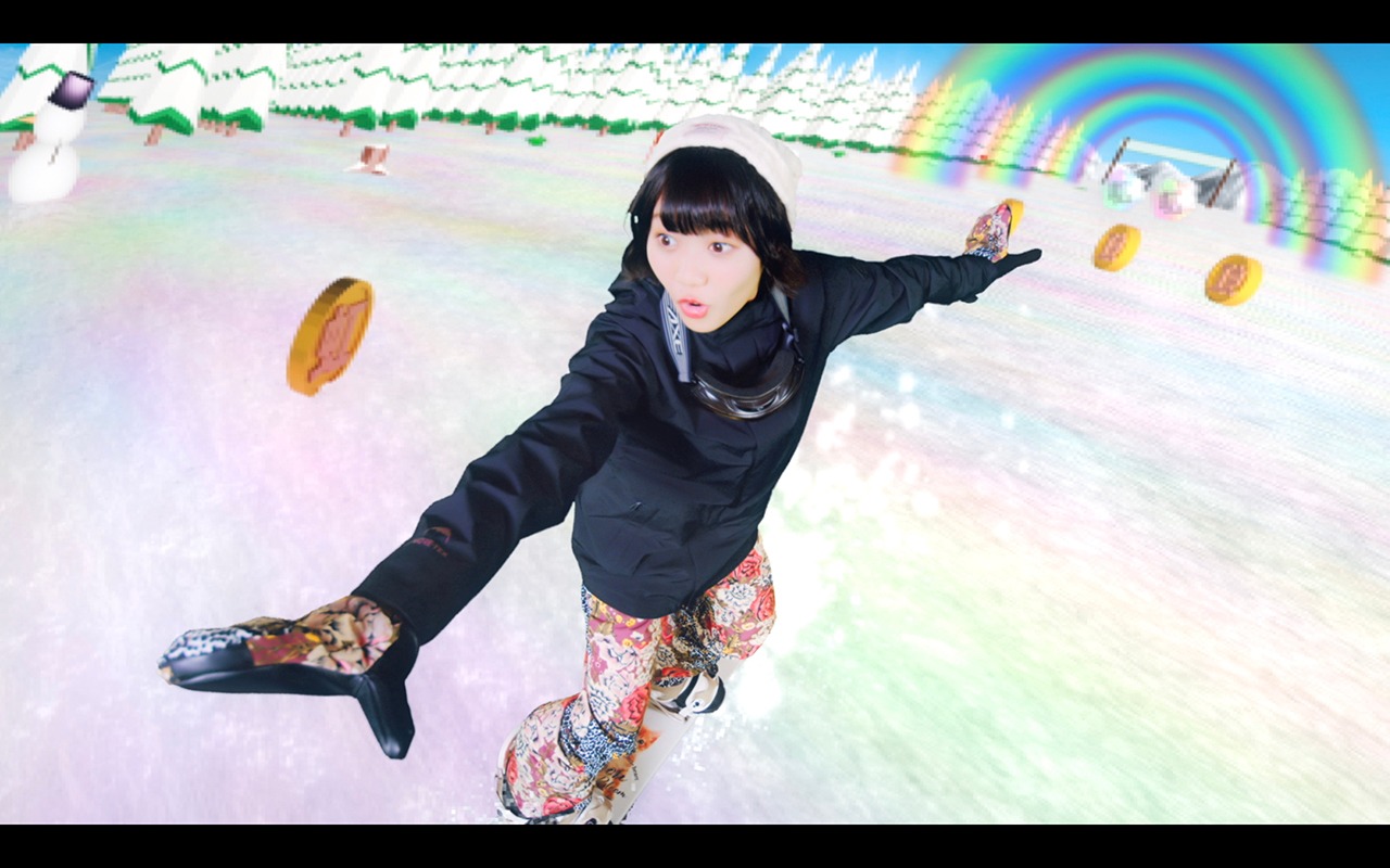 虹のコンキスタドール「Snowing Love」ミュージックビデオのワンシーン。