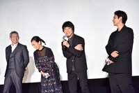 「影踏み」舞台挨拶の様子。