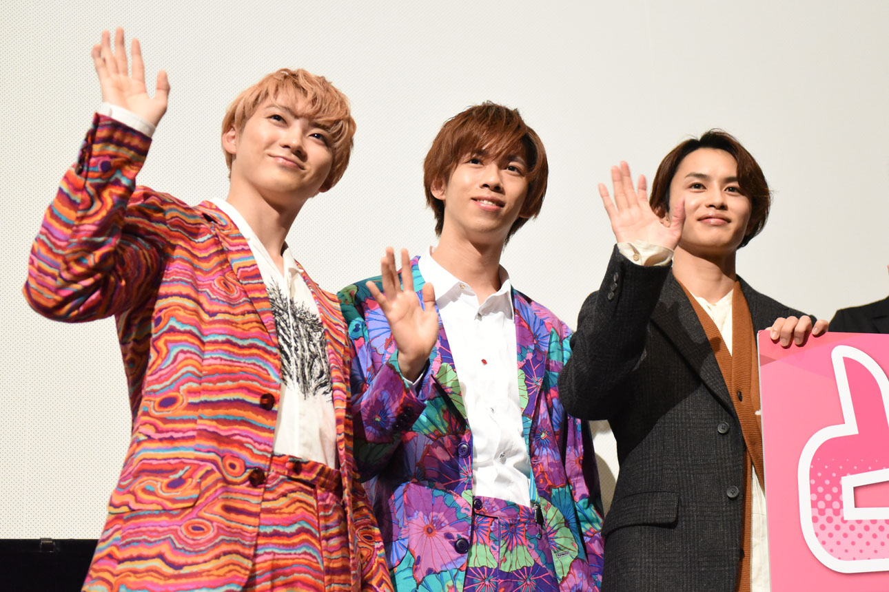 左からユーキ、リョウガ、タクヤ（草川拓弥）。