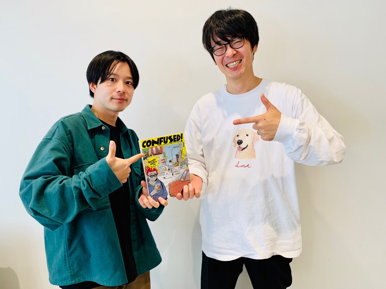 左から福富優樹（Homecomings）、角張渉（カクバリズム）。