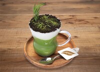 「欅坂46 カフェ」メニュー「風に吹かれても寒くならない HOT 抹茶ミルク」