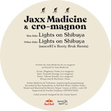 Jaxx Madicine&cro-magnon「Lights On Shibuya」のレーベル面。