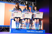 注目しているサッカー選手とオリンピック種目を挙げる佐々木久美、佐々木美玲、渡邉美穂。