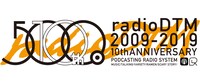 「radioDTM 500th & 10years Anniversary」ロゴ