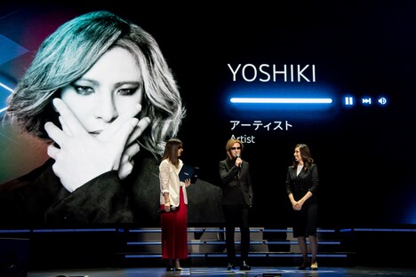 「Brandcast 2019 Japan」YOSHIKI登場時の様子。