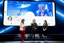 「Brandcast 2019 Japan」YOSHIKI登場時の様子。