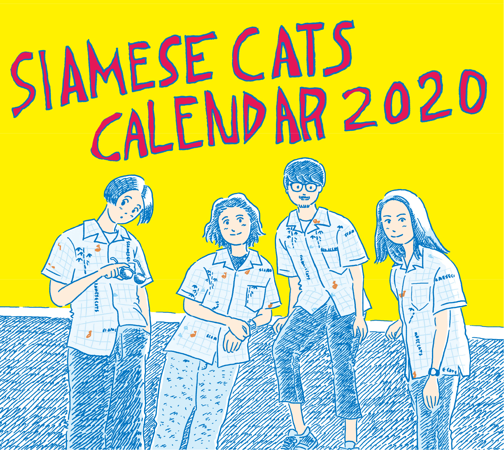 シャムキャッツ「シャムキャッツカレンダー 2020」メインビジュアル