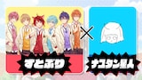 オープニングテーマ「ギンギラ銀河」を歌うすとぷり(左)と、作詞作曲を担当したナユタン星人(右)。 (c)LEVEL-5 Inc. (c)L5/ YWP・TX (c)LMYWP2019