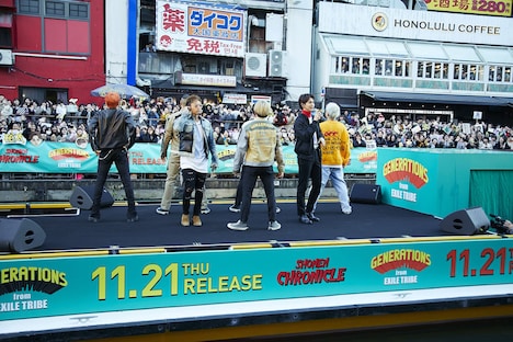 GENERATIONS from EXILE TRIBEのデビュー7周年およびニューアルバム発売記念イベントの様子。