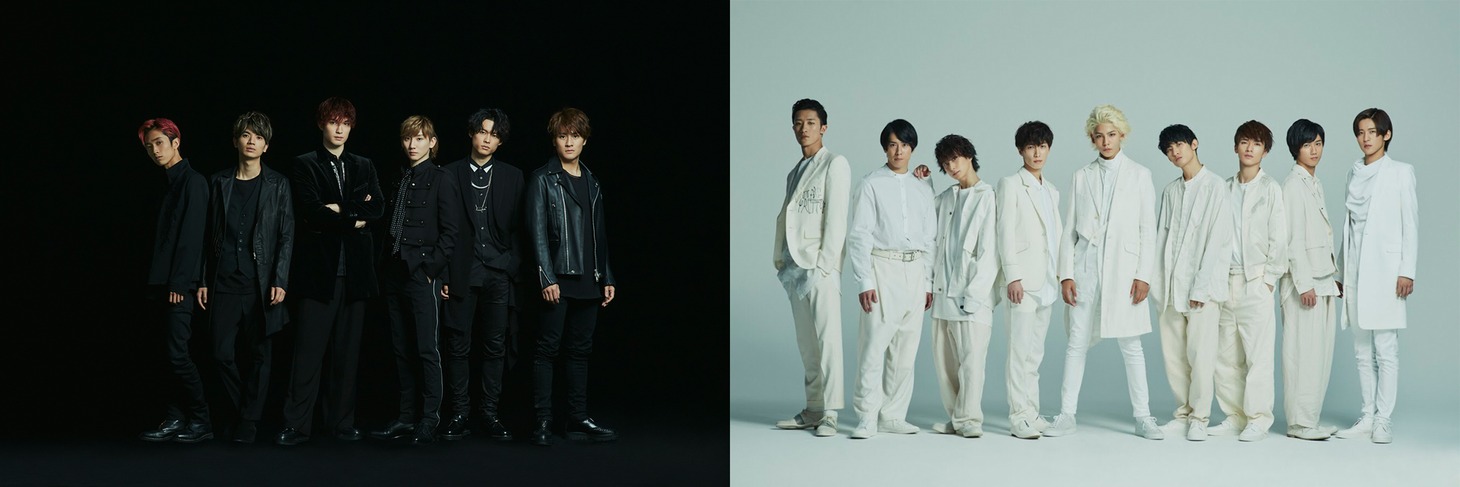 左からSixTONES、Snow Man。