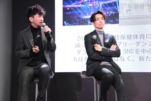 左からLDH ASIA神田勘太朗取締役、EXILE TETSUYA。