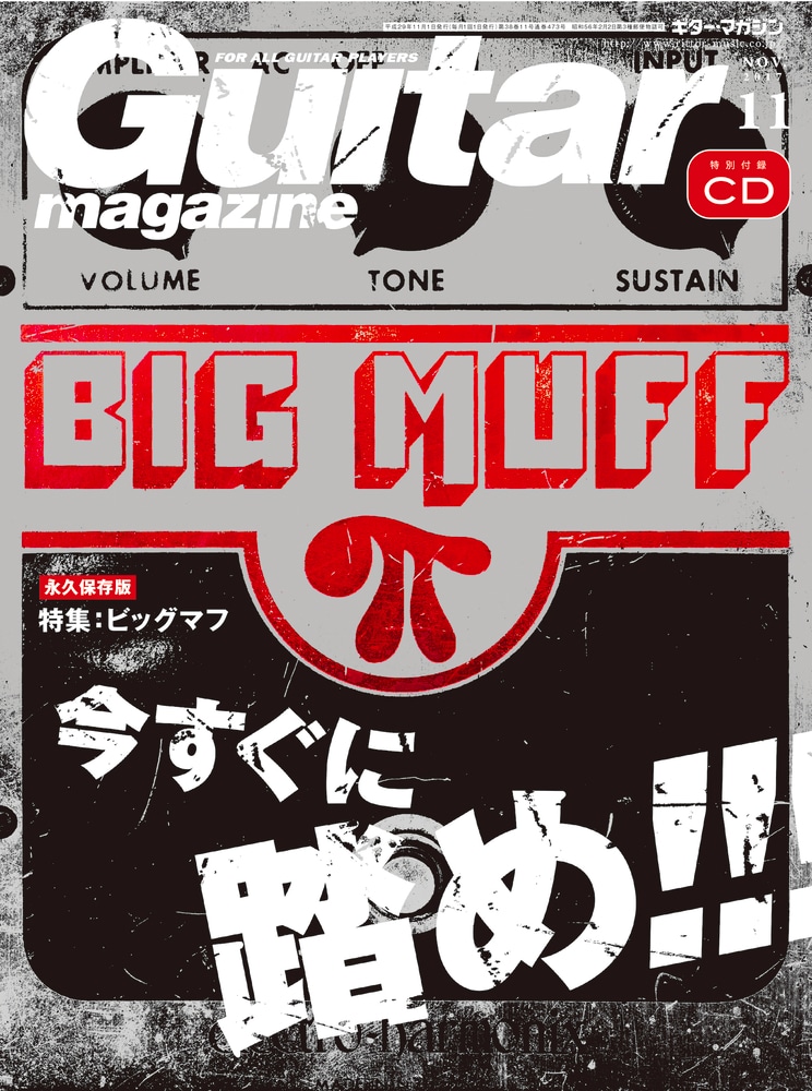 「ギター・マガジン」2017年11月号表紙（写真提供：西槇太一）