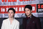村上虹郎と森崎ウィン(PRIZMAX)。